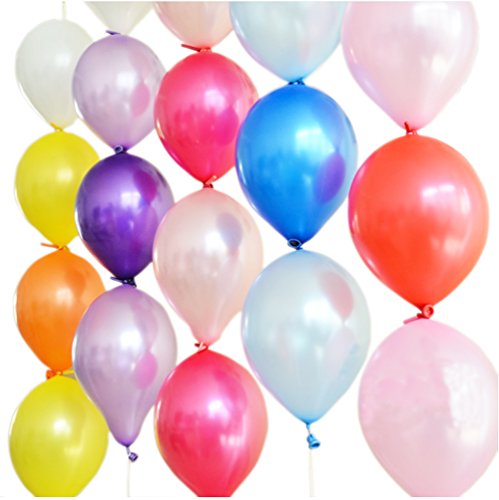 Qishi Assorted Color Balloons for Party ,Festivals - 12 inch 7 Colors 100pcs - Thumbnail 5