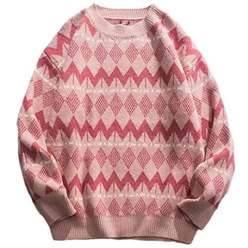 Sweat-shirt vintage en tricot homme pour éviter les pulls ternes grâce au style Harajuku