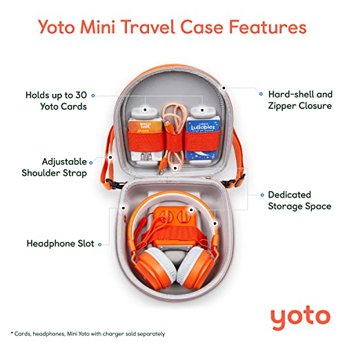 Image of Yoto Mini Travel Case - Kids Accessory, Protective Hard-Shell Carrier with Adjustable Shoulder Strap, Holds Mini, Headphones and Up to 30 Audiobook Cards