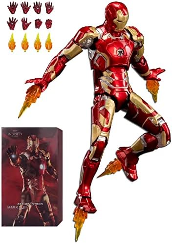Ovonni Ironman MK43 Action Figure,Exquisite Painting All Joints Movable 7 Inch Collectible Toy