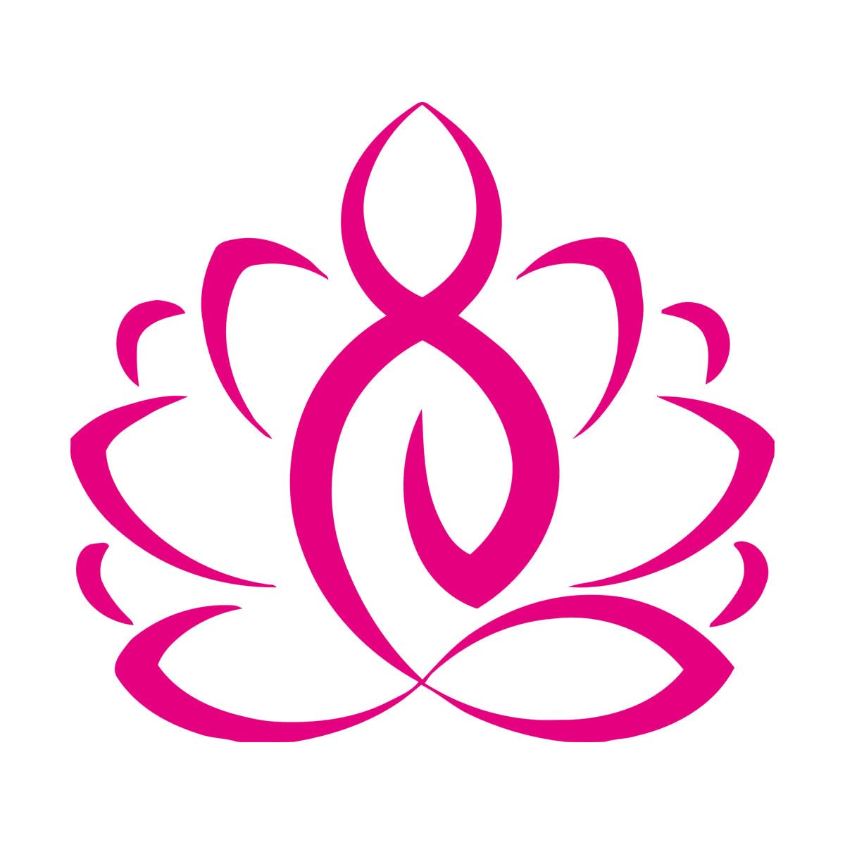 Wall Decals Paster Paper Lotus Yoga Meditation Buddhism Living 54x67.4cm Do not Damage the wall Surface Large Rosered