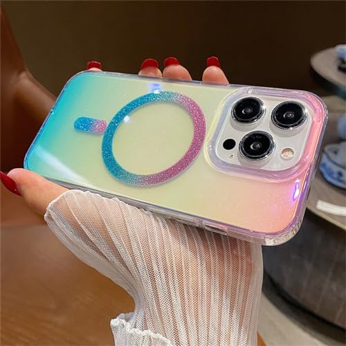 Coque magnétique laser pour iPhone 15 Pro Max avec protection antichoc
