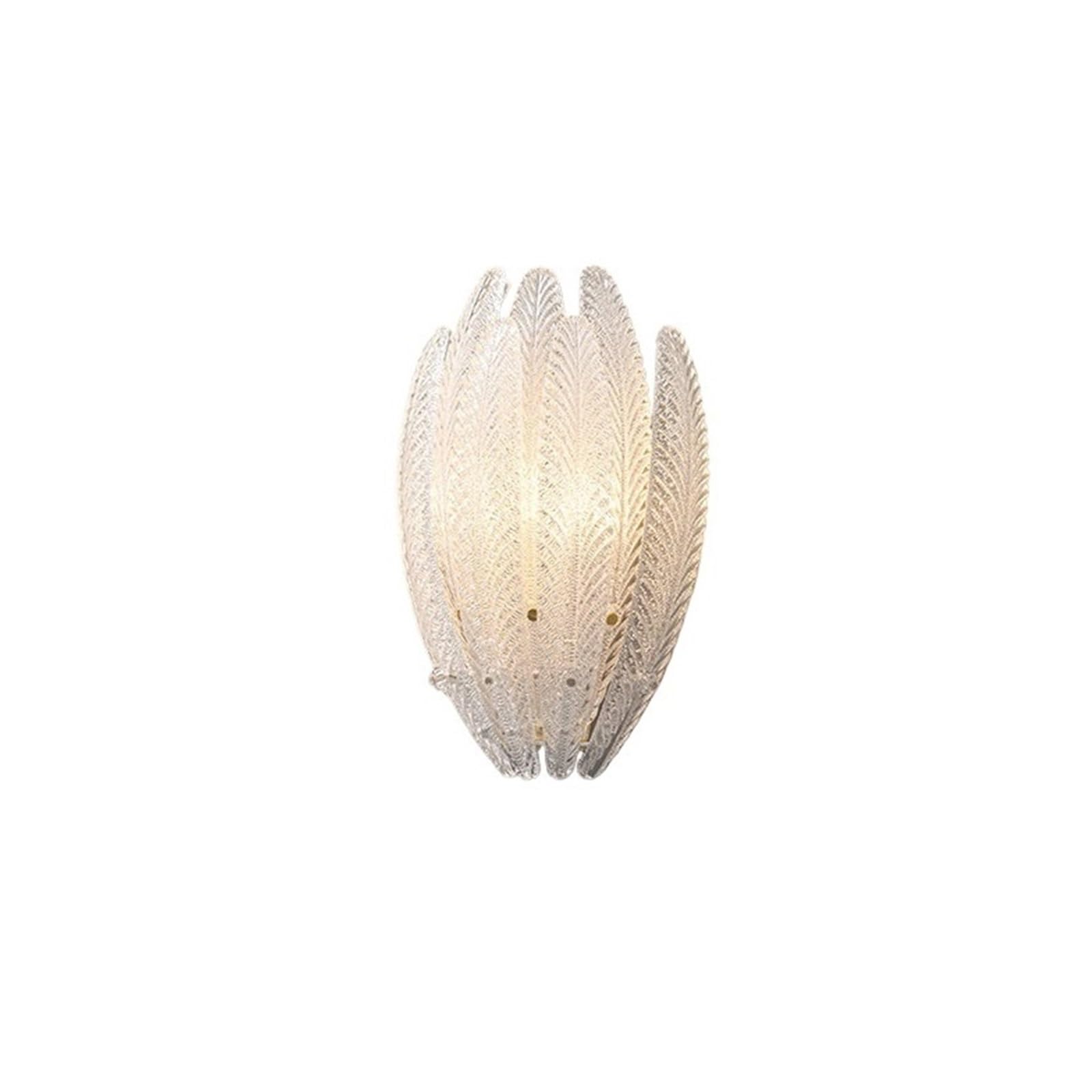 WQQYU6HKF Lights Stacked Feather Texture Glass Wall Sconce for Vanity & Hallway Lamps(Medium)