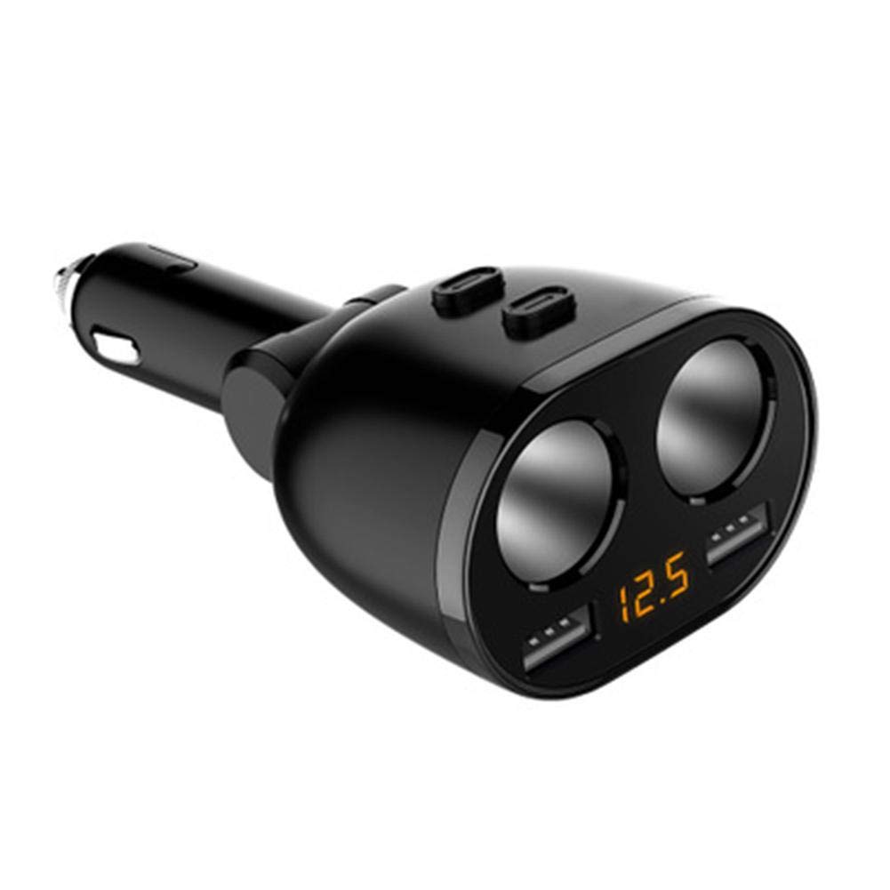Haodou. USB Car Charger Cigarette Lighter Splitter, USB C Power Socket adapter with 2 Separate Switch Sockets(12V/24V) Replaceable Fuse Dual USB Adapter for iphone,iPad,Samsung Galaxy,LG,HTC,Huawei