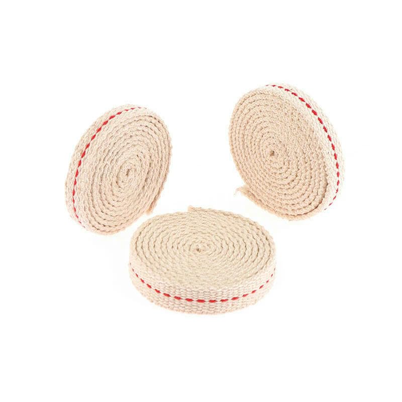 Wymień mocny knot z bawełny Knot bawełniany pleciony do lampy naftowej, 2 metry, biały, 8-12 mm(1cm)