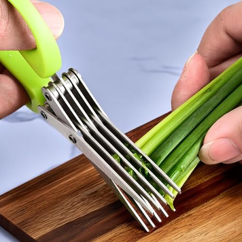 Multi-Function Stainless Steel Kitchen Scissors Herb Cutter Vegetable Shears for Chopping Onion and Cooking Scissors