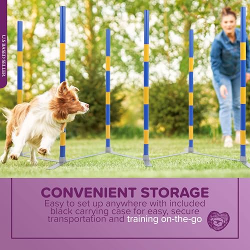 image for MiMu Dog Agility Equipment - Agility Set Dog Weaving Poles Dog Obstacl