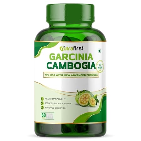 Nutrafirst Garcinia Cambogia Tablets (800mg) with 70% HCA & Green Tea Extract | Weight Management Suppliments for Men & Women | Improves Digestion | 60 x 1 Tablets