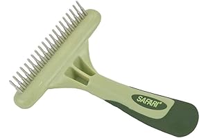 Coastal Safari Single Row Rotating Pins Undercoat Rake - Gentle Deshedding Comb For Dogs