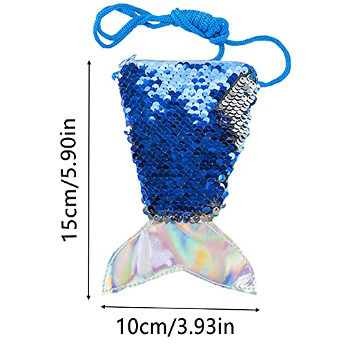 4 stuks Zeemeermin Mini Portemonnee Zeemeermin Tas Kinderen Zeemeermin Portemonnee Pailletten Portemonnee Kinderen als… - Afbeelding 4