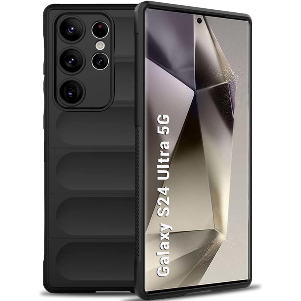 TheGiftKart Liquid Silicon Back Cover Case for Samsung Galaxy S24 Ultra 5G | Shockproof Military Grade Protection | Micro-Fibre Cloth On Inner Side | Built-in Anti-Slip Grip Back Cover (TPU, Black) (B0CR7G4YXD) Amazon Price History, Amazon Price Tracker
