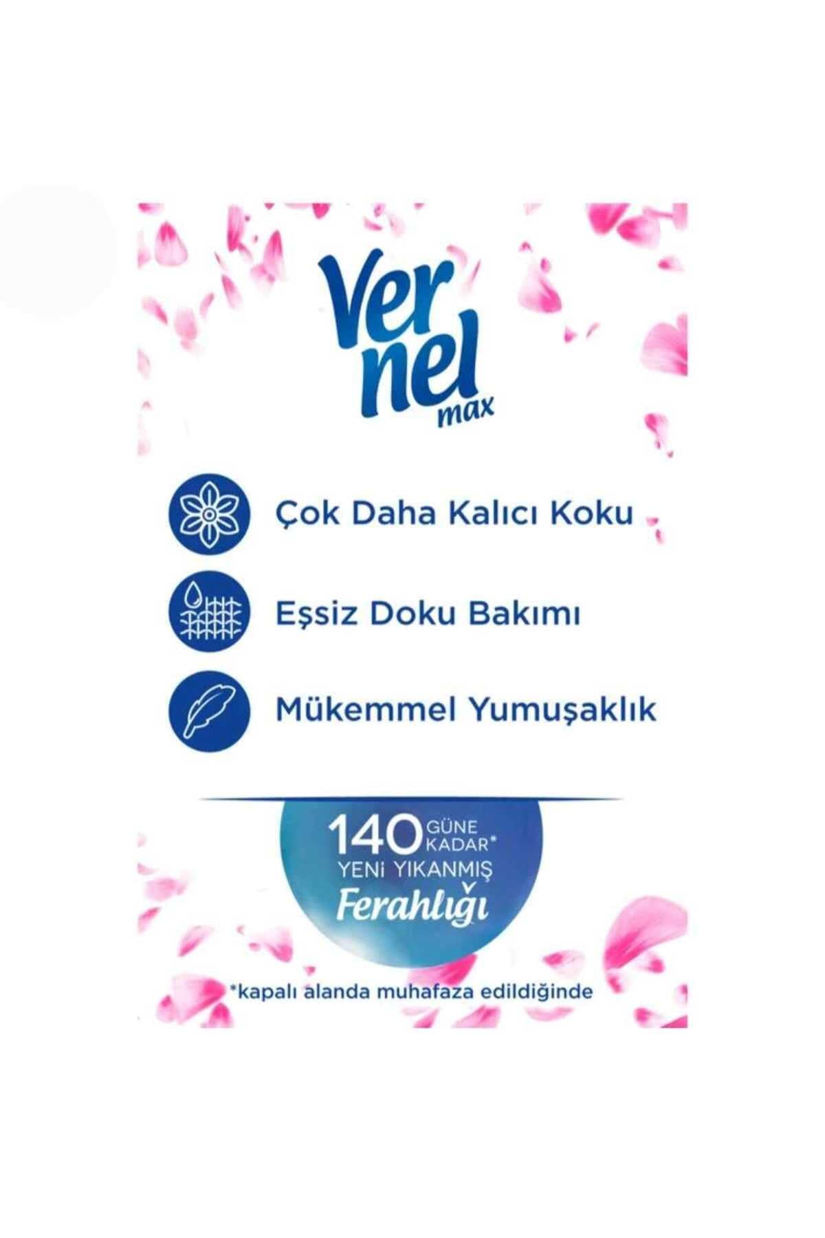Vernel max Taze Lale Kokulu 60 Yıkama Konsantre Çamaşır Yumuşatıcısı (1 x 1440 mL)