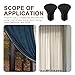 Angoily 2pcs Decor Home Rod Accessories Finials Windows Replacement DIY Table -Curtain Rods Window Black for Ceiling Ends Metal Lamp Cap - Decorative End Caps for 28mm Diameter Curtain Rods