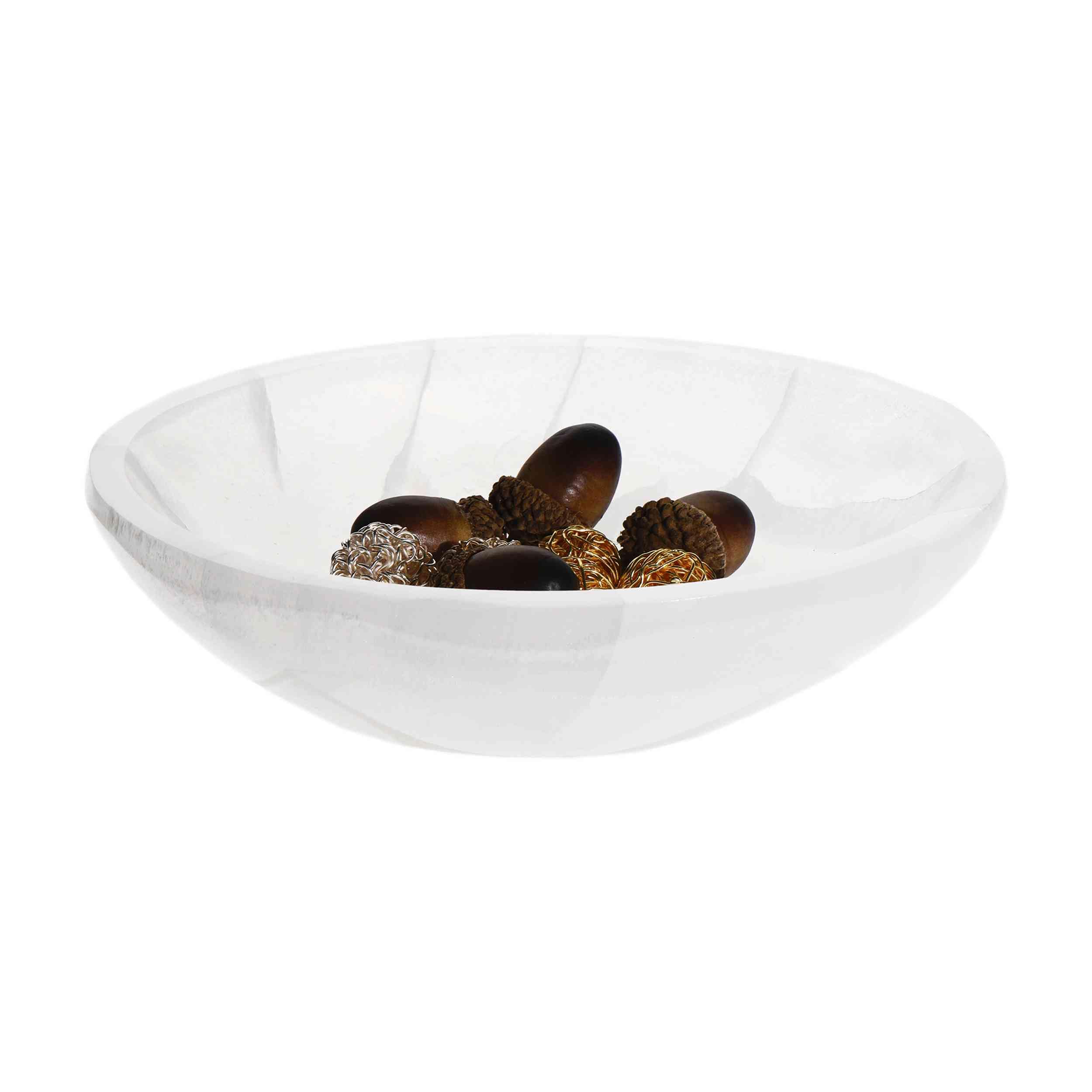 NKlaus Cuenco ovalado de selenita 15,5 x 12,5 cm – Cuenco de energía para limpiar cristales, ideal para rituales, meditación y decoración espiritual 16590