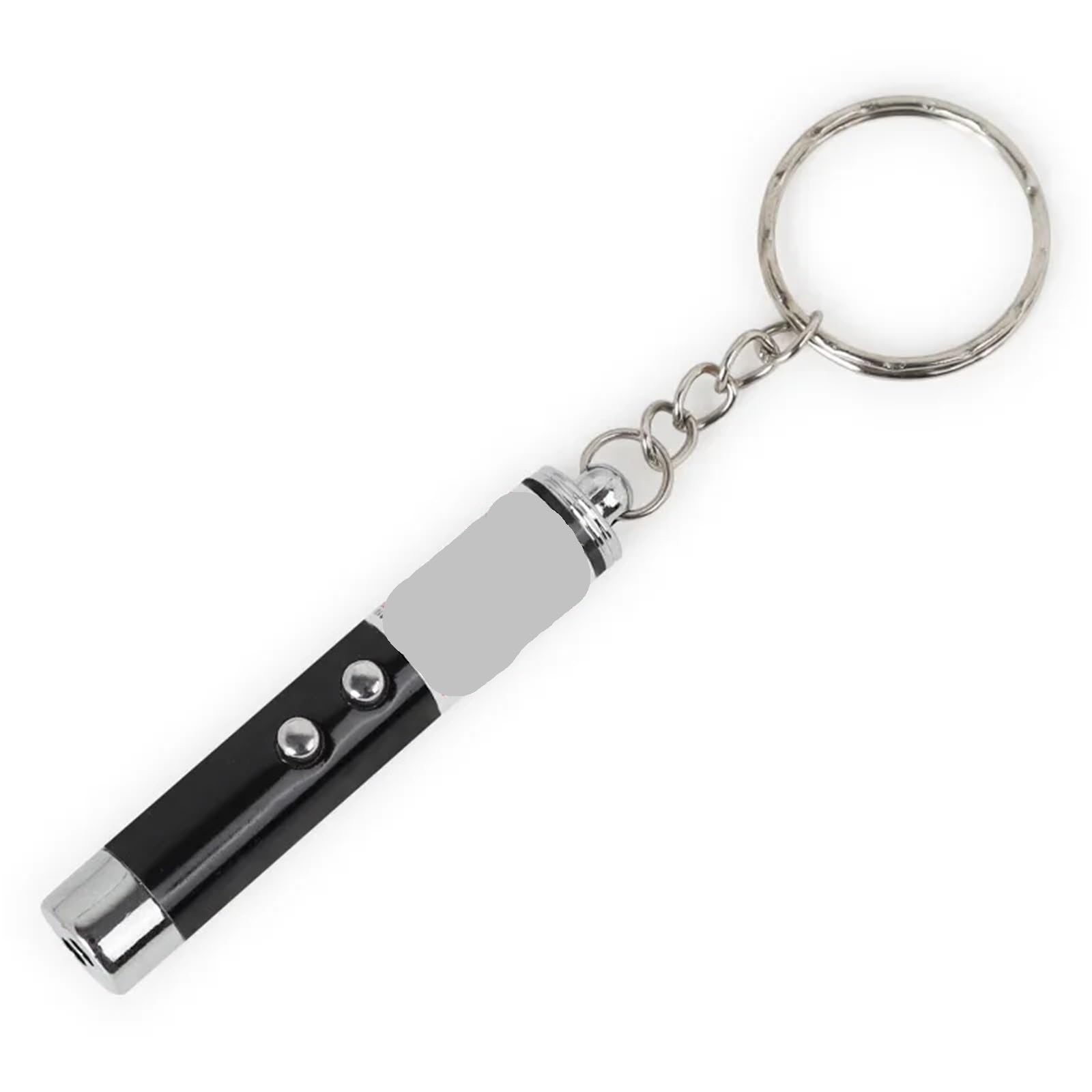 Diyouke 2pcs Interactive Cat Toy with Teaching Projection Indicator - Mini Keychain Pen for Cats(Batteries Not Included)(Black)