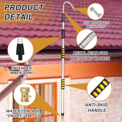 image for CooptryPoul Gutter Cleaning Tools,12FT Gutter Cleaner Tool From The Gr