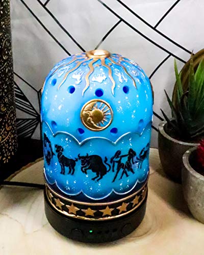 Difusor aromático eléctrico con signos zodiacales y luces LED
