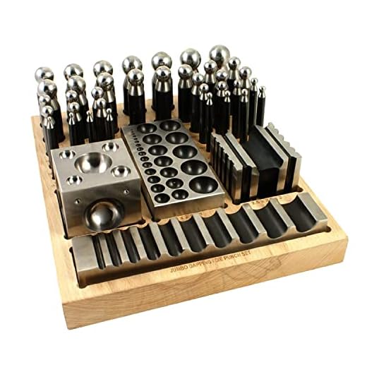 MegaCast Dapping Block Punch Puncher Round Circle Jewelry Making Metal Forming Set (41 Piece)