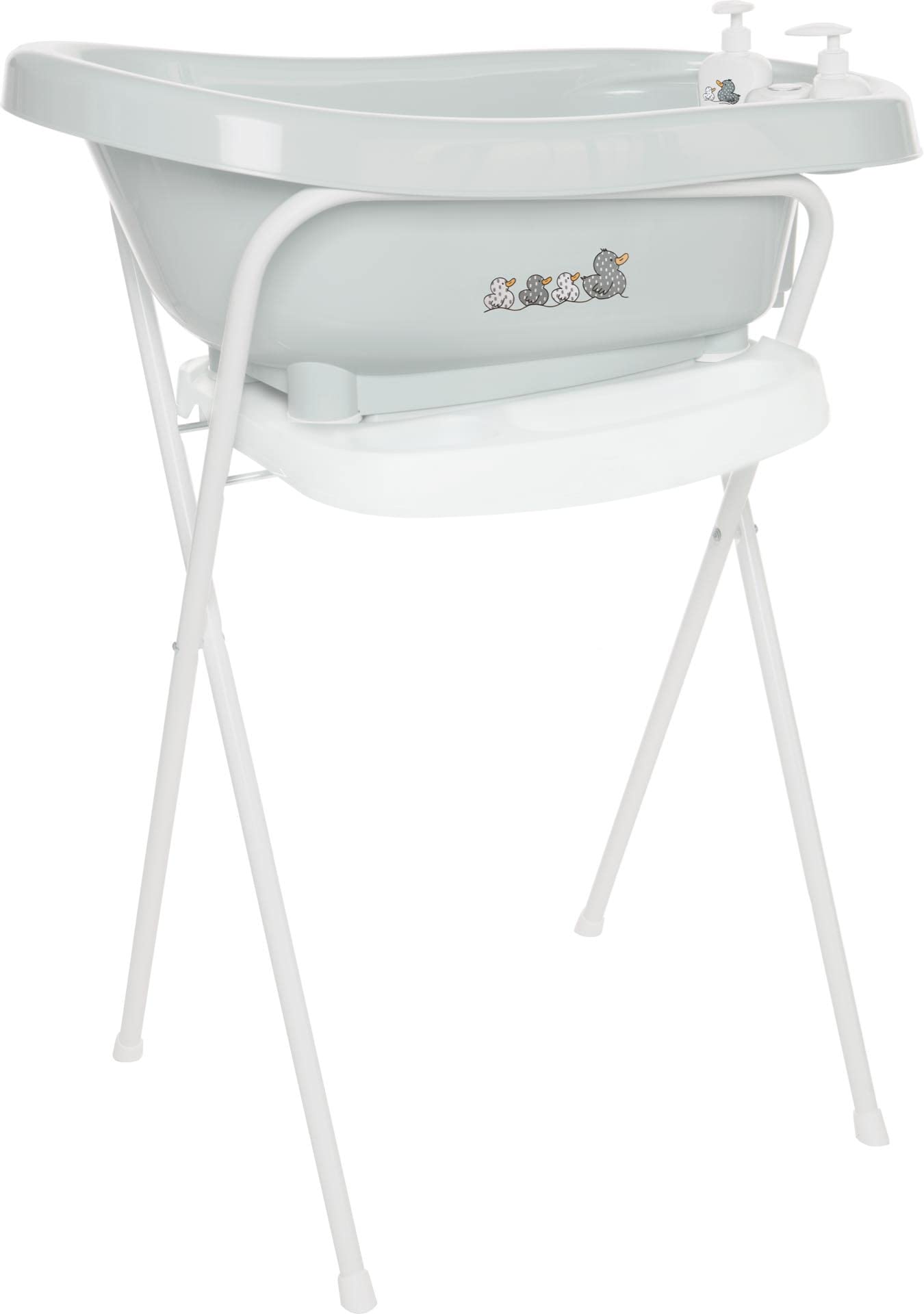 bébé-jou Set Bañera Thermobath Sepp + Soporte + Hamaca Baño + Dispensadores + Tubo desagüe