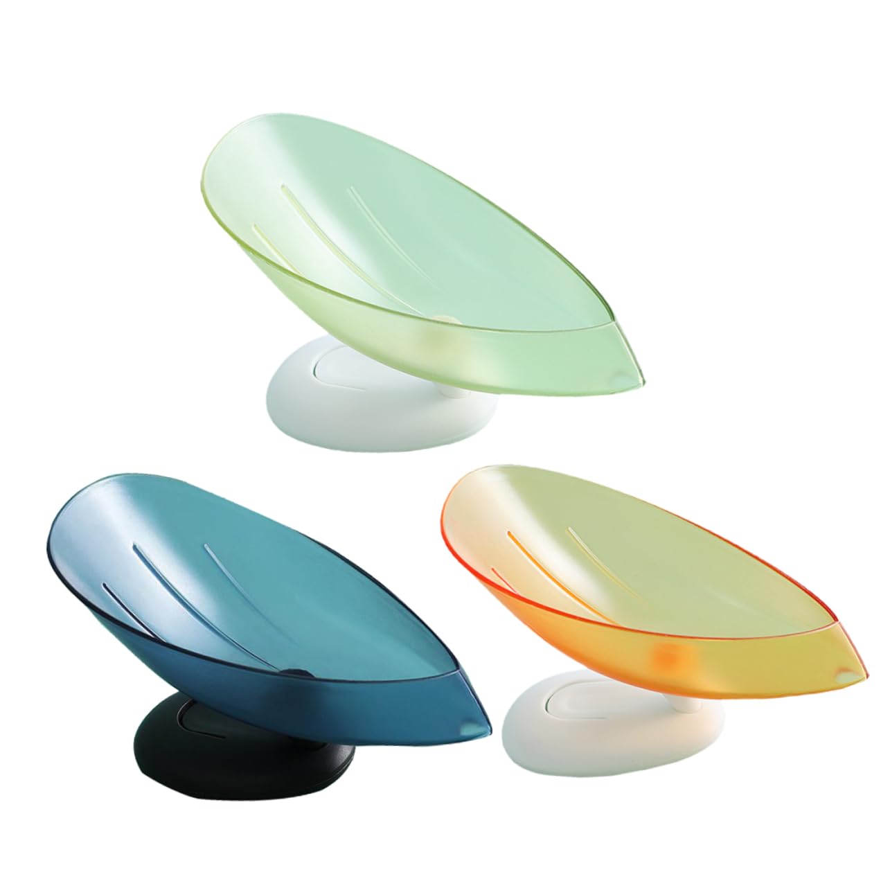 Set 3 Portasapone Con Ventosa Per Doccia - Organizer Rotante Con Scolapiatti, Colori Casuali