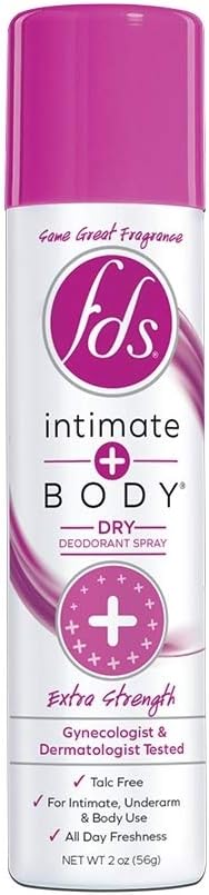 FDS Hypoallergenic Intimate Deodorant Spray, Extra Strength 2 Ounce (3-Pack)