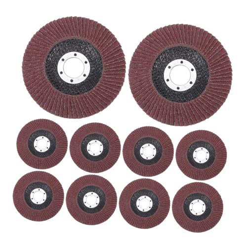 FUNOMOCYA Sturdy Stainless Steel Flap Discs 10pcs 115mm Angle Grinder Sanding Discs Versatile Metal Polishing Wheel