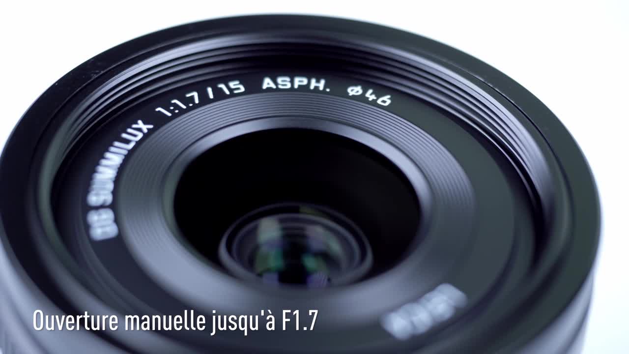 Panasonic LEICA 15mm F1.7 Objectif Micro 4/3 Compact Noir