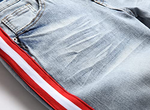 ABSECAI Men's Ripped Jeans Slim Fit Skinny Stretch Jeans Pant4