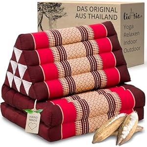 livasia Thaikissen mit 2 Auflagen Rubinrot