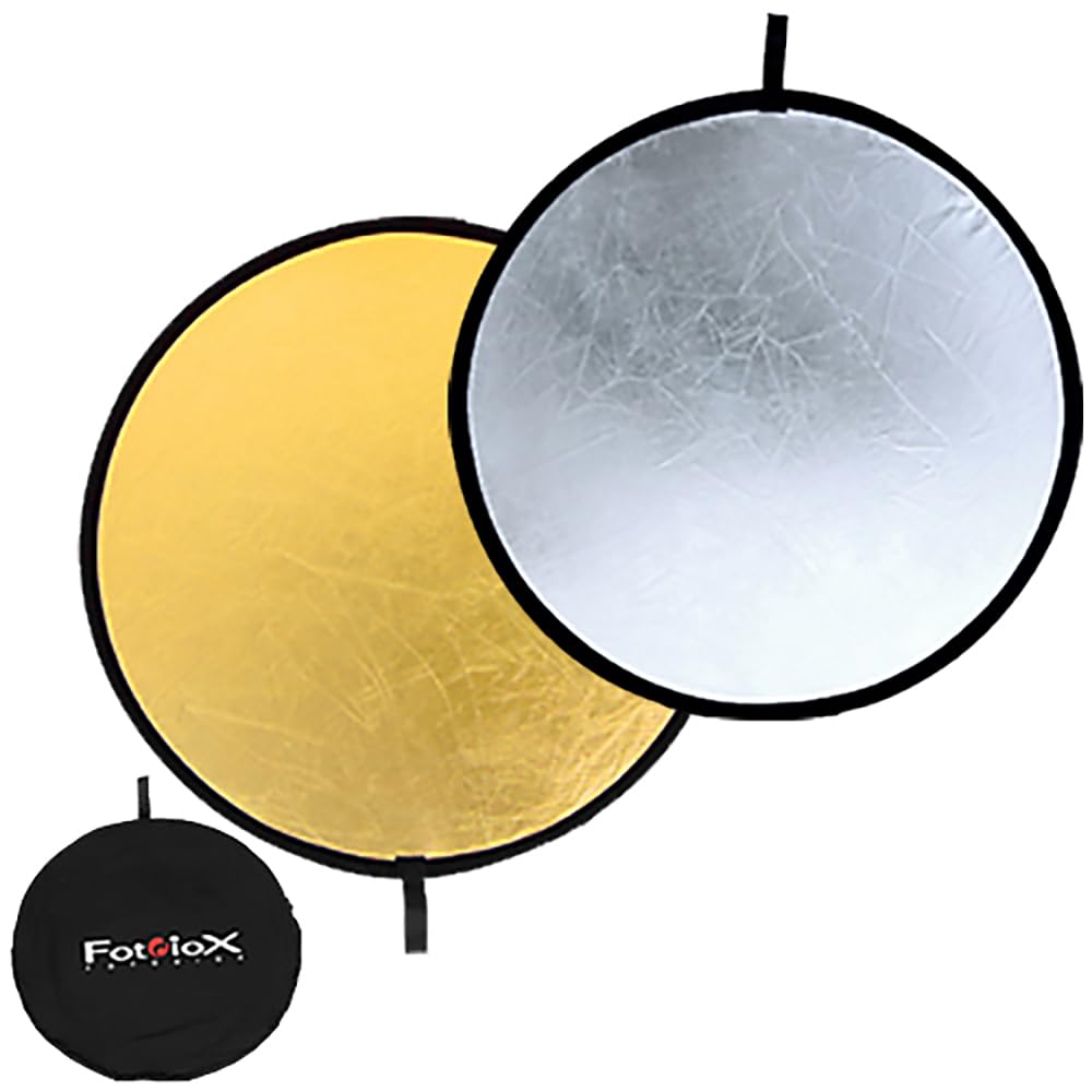 Fotodiox 42in (100cm) 2-in-1 Collapsible Reflector Disc - Silver/Gold