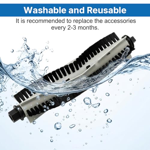 Image of HASTHIP Cleaning Main Brush Roller for ILIFE A30 / A30 Pro Robot Vacuum Cleaner, Replacement Parts Replacement Accessories Reusable Main Brush for All Floor, Cleaning Tools