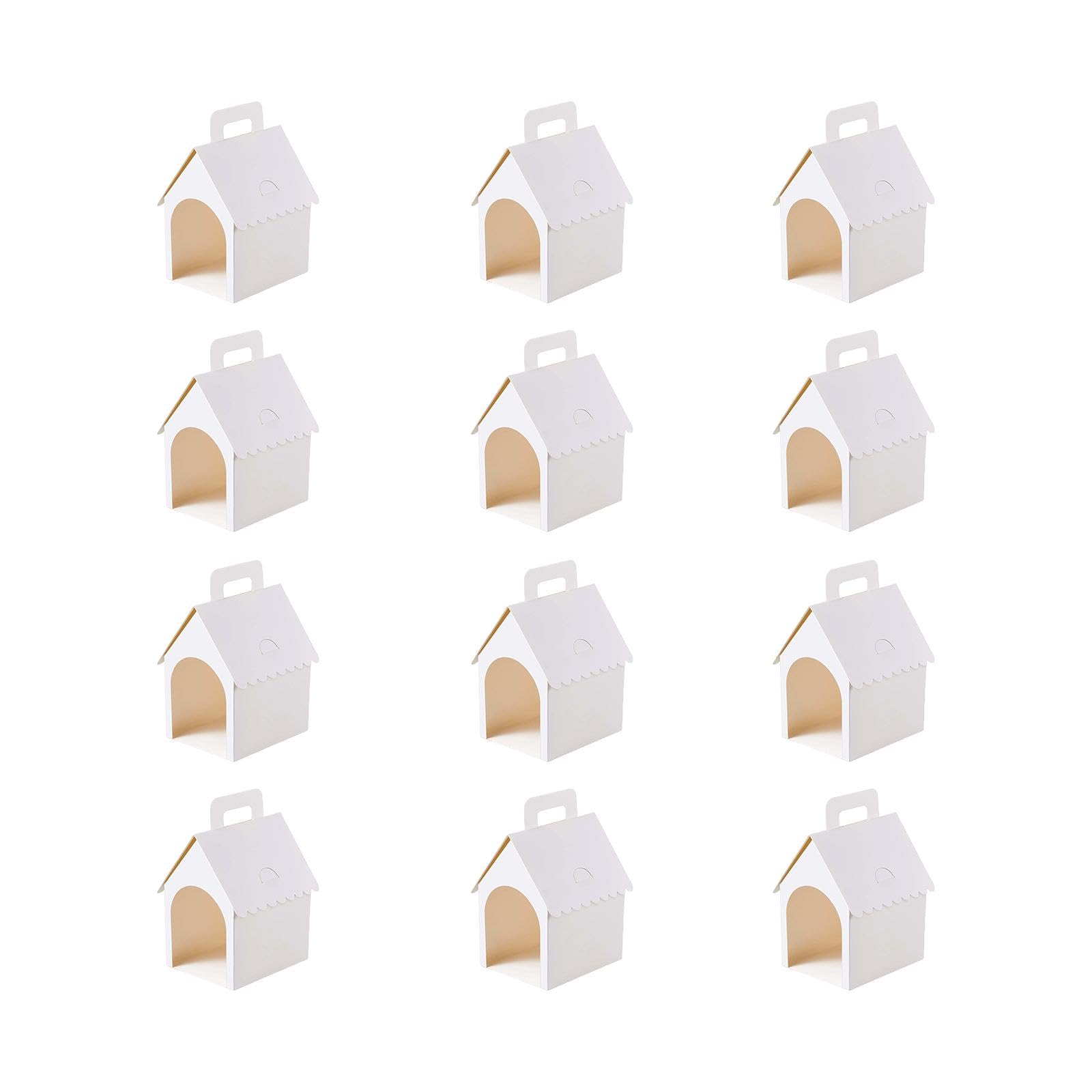 Oshhni 12 scatole regalo con manico, contenitori portatili per caramelle, confezioni regalo, per damigelle d'onore, compleanni