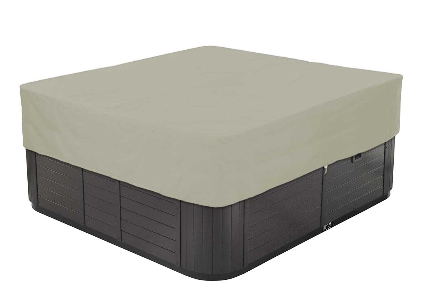 AMGJ Buiten vierkante bubbelbadafdekking, 210D Oxford Stof Waterdicht Stofdicht Anti-UV Tuin Spa Covers,zwart,220 * 220 * 85cm
