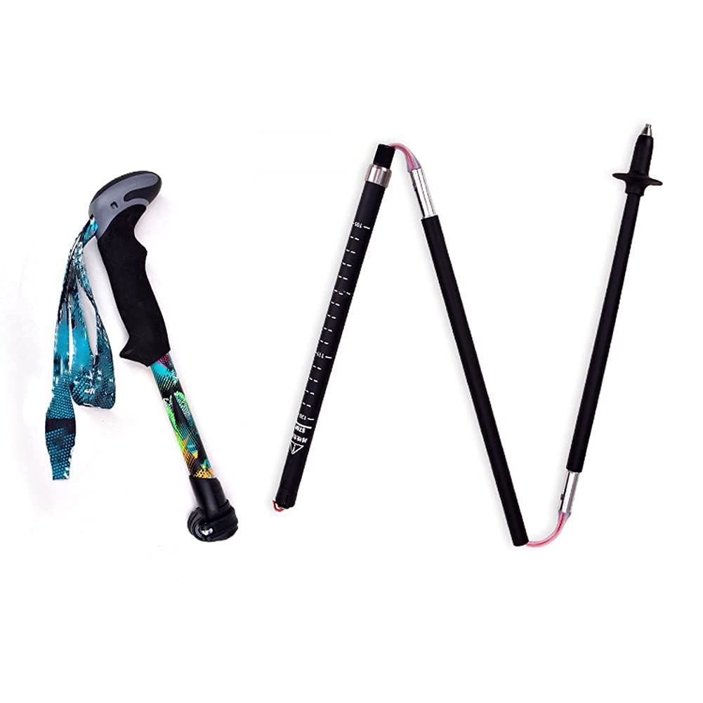 Bastones de Trekking para Caminar, Bastones de Trekking de Fibra de Carbono Plegables, Bastones telescópicos Ligeros para Exteriores, para Correr, Senderismo, Bastones de Trekking