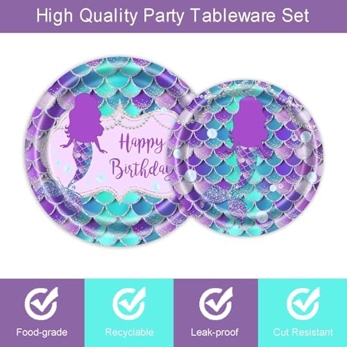 50% Off Vanulus 96-PC Mermaid Birthday Party Supplies Set