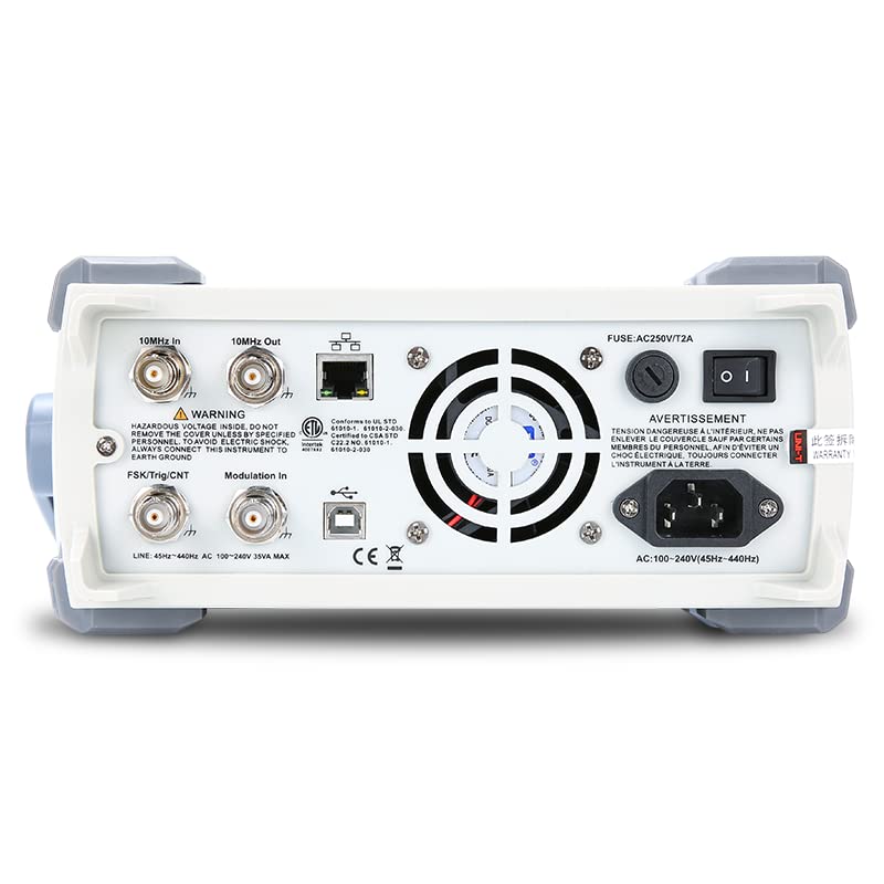 UNI-T UTG2122B Función Arbitrary Señal Generador de 80 MHz Ancho de banda 320 MS/s 1 Mpts Tasa de muestreo Sin Espacio Eje