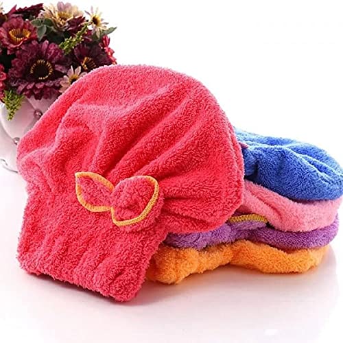 Hair Draying Bow Towel Wrap For Women For Long Hair Absorbent Hair-Drying Quick Dry Shower Caps Bathrobe Magic Hair Warp Super Quick-Drying Microfiber Bath Towel Hair Dry Salon Cap