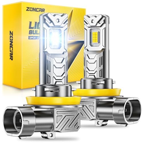 L62X-R.02.24 - High Beams May Not Activate - 2024 Lamborghini Huracan 7 ZonCar H11 LED 𝗛𝗲𝗮𝗱Iight Bulbs, 60000LM 6500K Cool White, H8 H9 H16 𝗛𝗲𝗮𝗱light Bulbs, IP68 IP6Xproof 60000hrs Lifespan, 1:1 Size Plug N Play, Canbus Ready Anti Hyper Flashing, Pack of 2