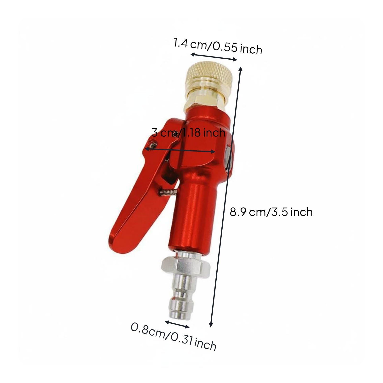 HPA FüLlstation Ladeadapter | 300Bar Fülladapter für Tauchflasche | Rot | Hochdruck-Fülladapter | Luft Scuba Din Tankstelle Adapter | Ladeventil für die PCP-LuftnachfüLlung Auf