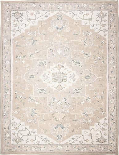 Image of 9x12 Ft Woolen Floor Rug - Oversized Hand-Tufted Wool Carpet for Elegant Home Interiors