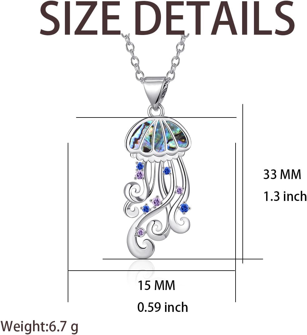 Jellyfish Necklace Ocean Necklace Jewelry Gifts for Women - Image 2