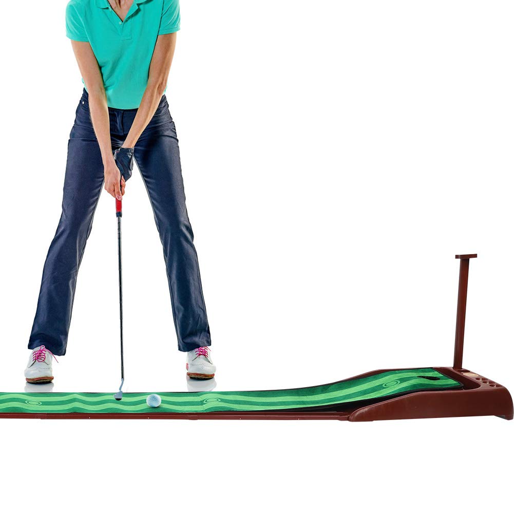 NDNCZDHC Golf Putting Green, Indoor Foldable Golf Mat, Golf Simulators for Home, Golf Training Equipment for Casual and Beginner Golfers