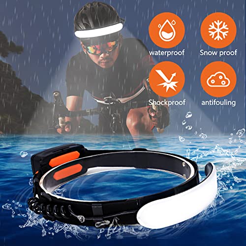 Faro delantero LED recargable de 2000 lúmenes resistente al agua para correr 4