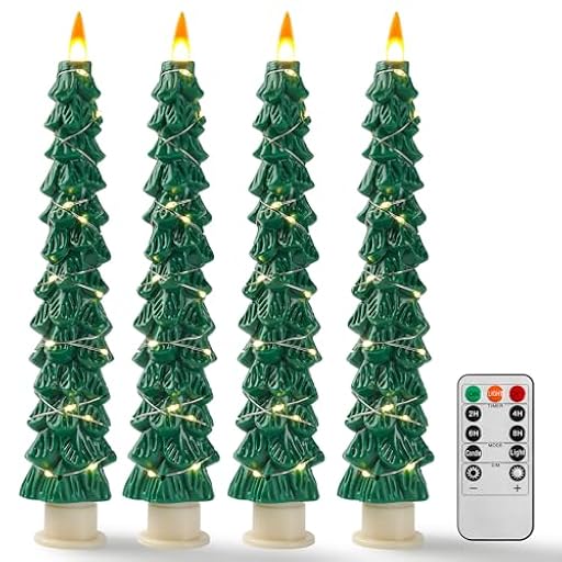 Velas de árbol de Navidad rodeadas de luces de hadas, luces LED sin llama con función de sincronización de control remoto, 4 varillas, color verde | Ya disponible en tu tienda friki favorita! En mundofriki.es! Velas de árbol de Navidad rodeadas de luces de hadas, luces LED sin llama con función de sincronización de control remoto, 4 varillas, color verde | Ya disponible en tu tienda friki favorita! En mundofriki.es!