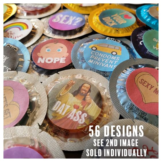 Miniatura 2 de Custom Funny Condoms - Individual Colored Valentine's Day, Anniversary, or Birthday Gift - Swearing Valentine's Day Joke Condom - Adult Gift (Label