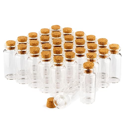 com-four® 30x pots à épices 10 ml avec bouchon, ensemble de mini bouteilles en verre, ensemble de verres cadeaux, stockage d'huiles, d'épices, d'herbes ou...
