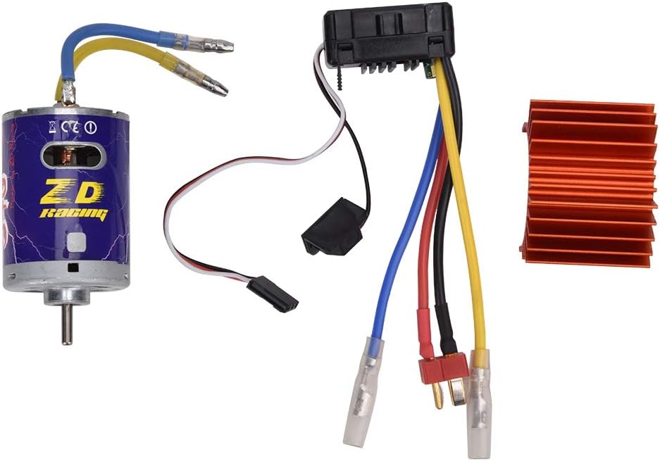Durable 540 Brushed Motor 45A ESC Set Kit for 1 10 RC Buggy Truggy Truck Crawler 540 Brushed Motor ESC Set Brushed Motor (Orange)