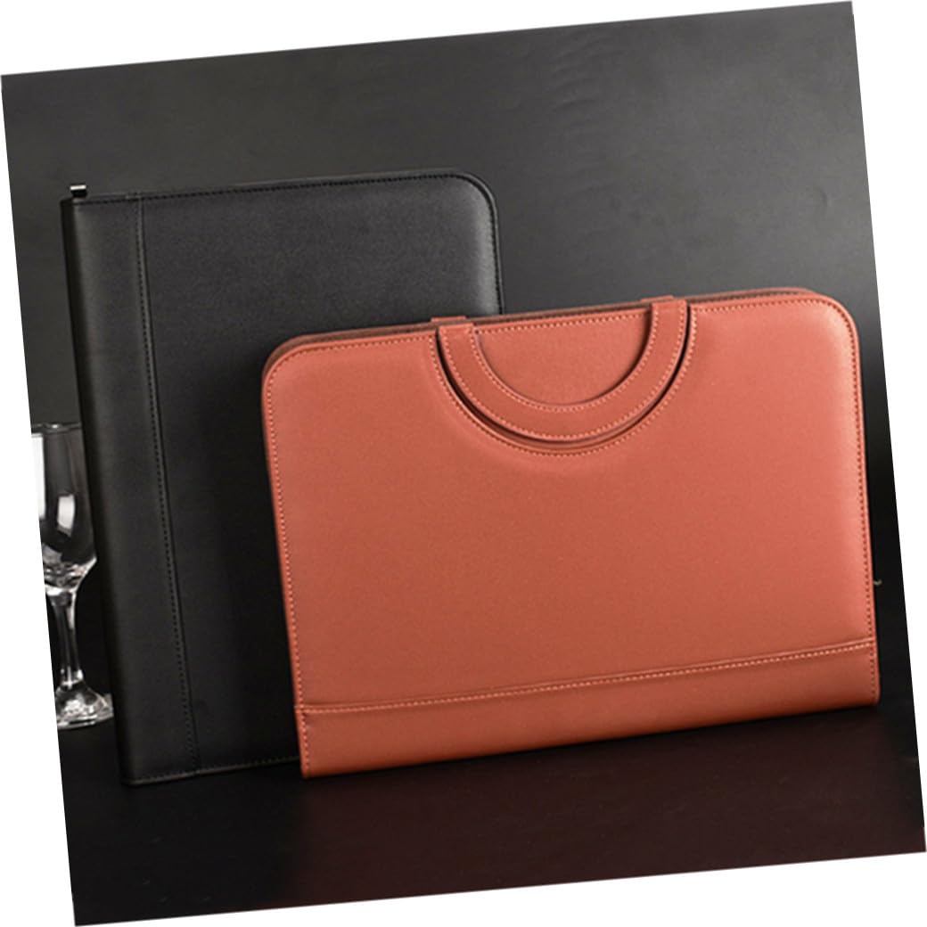 Veemoon Multifunzionale A4 PU con Cerniera Organizer Ufficio con Calcolatrice e Maniglia Portadocumenti Portatile per Professionisti