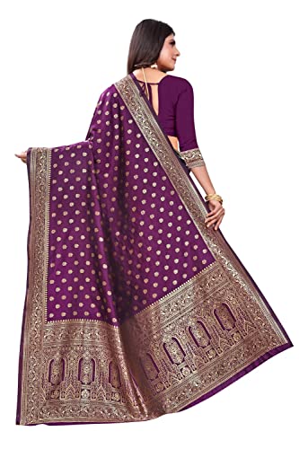 C J Enterprise Women's Banarasi Silk Saree Pure Kanjivaram Saree With Blouse Piece (paithani pari124) - Image 2