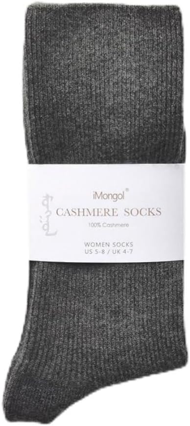100% Pure Cashmere Women Ladies Men Sleep Bed Outdoor Socks, Made in Inner Mongolian